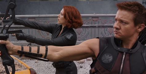 avengers black widow and hawkeye|hawkeye and black widow.